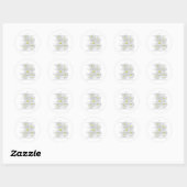 Sticker Rond Desiderata avec des marguerites (Feuille)