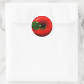 Sticker Rond Design Apple rouge (Sac)