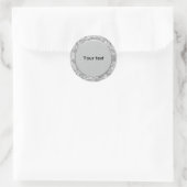 Sticker Rond Design argenté (Sac)