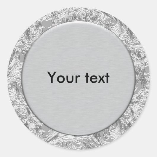 Sticker Rond Design argenté (Devant)