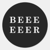 Sticker Rond Design Beer, Bière (Devant)