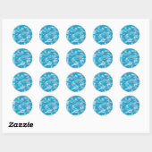 Sticker Rond Design Caméra bleu et gris (Feuille)