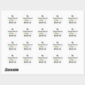 Sticker Rond Design chinois de Shar-Pei (Feuille)