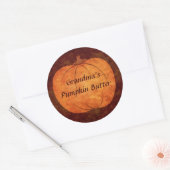 Sticker Rond Design citrouille de Thanksgiving (Enveloppe)