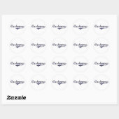 Sticker Rond Design classique de Cashmere Washington (Feuille)
