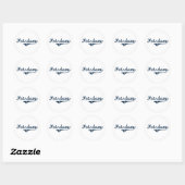 Sticker Rond Design classique de Potsdam New York (Feuille)
