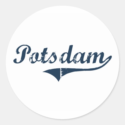Sticker Rond Design classique de Potsdam New York (Devant)