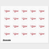 Sticker Rond Design classique de Setake Ohio (Feuille)