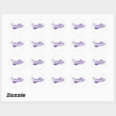 Sticker Rond Design classique de Zwolle Louisiana (Feuille)