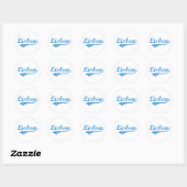 Sticker Rond Design classique du Maine de Lisbonne (Feuille)