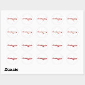 Sticker Rond Design classique Hemingway Caroline du Sud (Feuille)