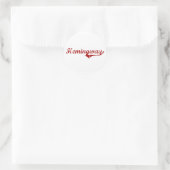 Sticker Rond Design classique Hemingway Caroline du Sud (Sac)