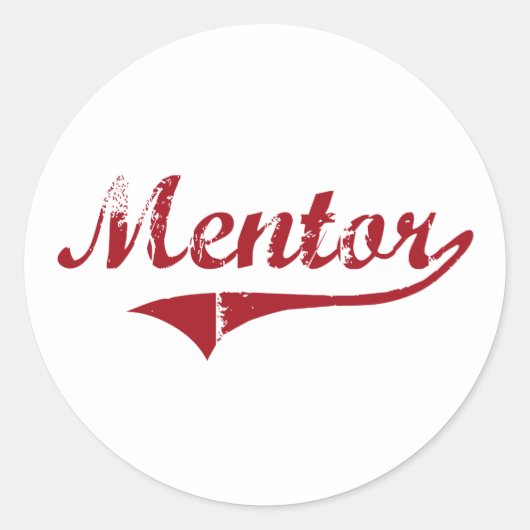 Sticker Rond Design classique Mentor Ohio (Devant)