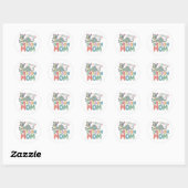 Sticker Rond Design coloré Certified Dragon maman (Feuille)