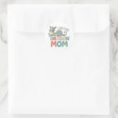 Sticker Rond Design coloré Certified Dragon maman (Sac)