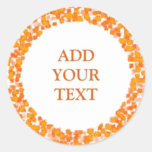 Sticker Rond Design d'art Abstrait do-it-yourself de feuillage (Devant)