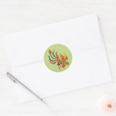 Sticker Rond Design d'art chinois (Enveloppe)