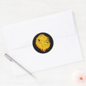 Sticker Rond Design d'art Lion (Enveloppe)