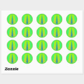 Sticker Rond Design d'art Motif géométrique Edgy (Feuille)