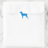 Sticker Rond Design de chien bleu (Sac)