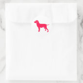 Sticker Rond Design de chien rouge (Sac)