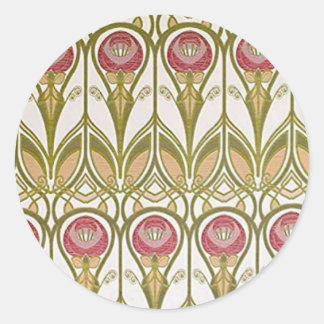 Sticker Rond Design de fleurs Charles Rennie Mackintosh