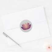 Sticker Rond Design de fleurs Mauve Lotus (Enveloppe)