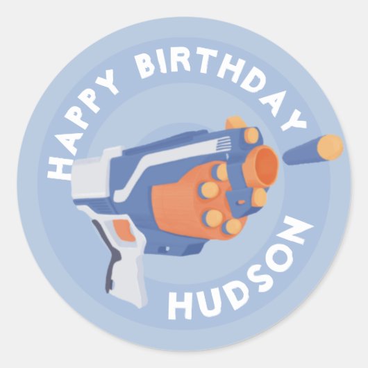 Sticker Rond Design de la pièce à fusil à fléchettes (Devant)