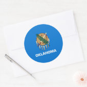 Sticker Rond Design de l'Oklahoma State (Enveloppe)