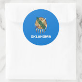 Sticker Rond Design de l'Oklahoma State (Sac)