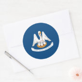 Sticker Rond Design de Louisiana State Flag (Enveloppe)
