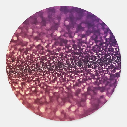 Sticker Rond Design de Parties scintillant Red Pink and Purple  (Devant)