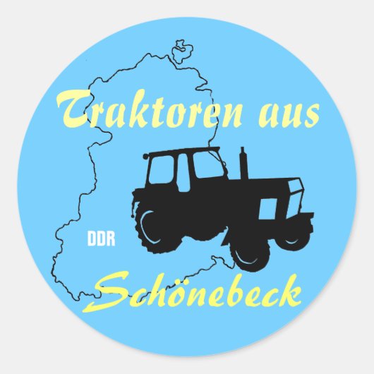 Sticker Rond Design de pub pour tracteur (Devant)