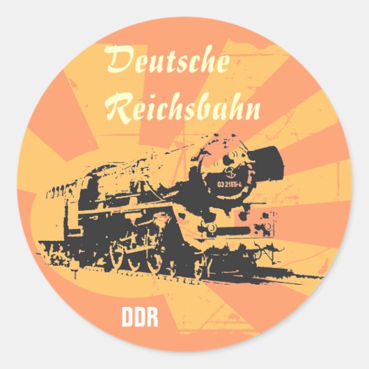 Sticker Rond Design de Reichsbahn (Devant)