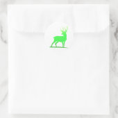 Sticker Rond Design de silhouette de cerf vert (Sac)