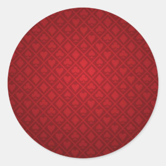 Sticker Rond Design de table Red Felt Poker