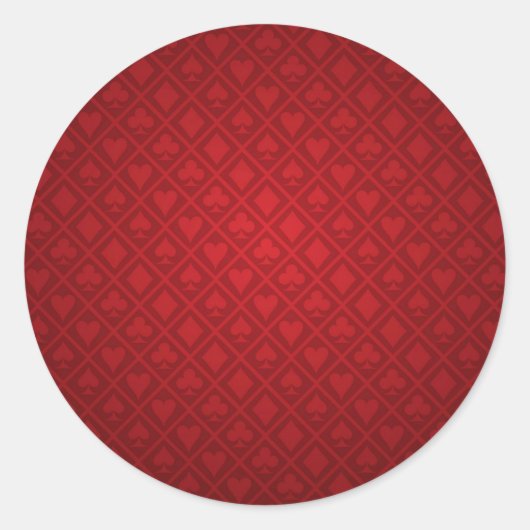 Sticker Rond Design de table Red Felt Poker (Devant)