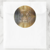 Sticker Rond Design de tigre solitaire (Sac)