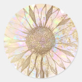 Sticker Rond design de tournesol classique collant rond (Devant)