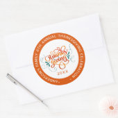 Sticker Rond Design de typographie tourbillonnant moderne Thank (Enveloppe)