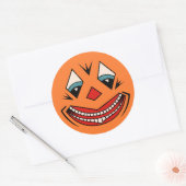 Sticker Rond Design de visage d'Halloween des années 1920 (Enveloppe)
