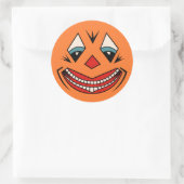 Sticker Rond Design de visage d'Halloween des années 1920 (Sac)