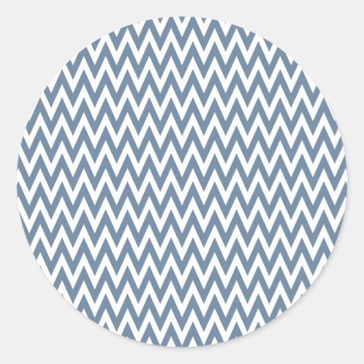 Sticker Rond Design élégant Chevron gris français (Devant)