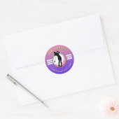 Sticker Rond Design élégant de Golfeur pour femmes (Enveloppe)