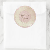 Sticker Rond design élégant de tournesol de faux feutre (Sac)