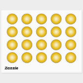 Sticker Rond Design élégant en or (Feuille)
