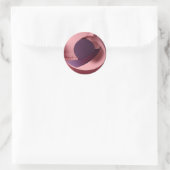 Sticker Rond Design élégant et rose (Sac)