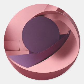 Sticker Rond Design élégant et rose