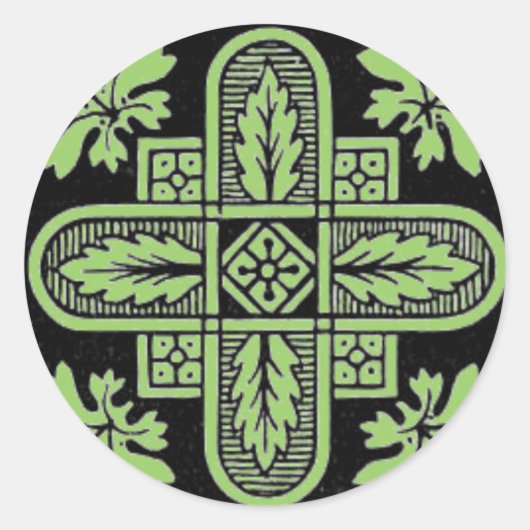 Sticker Rond Design floral (Devant)