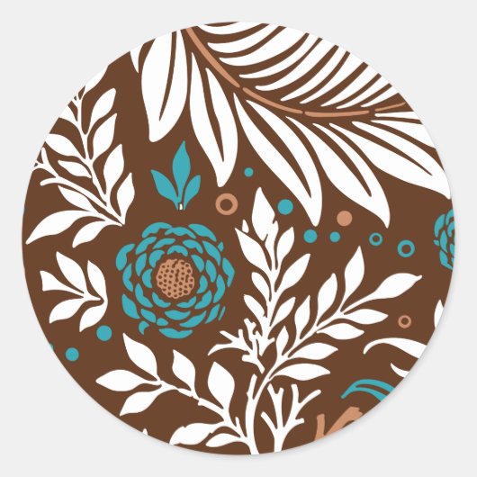 Sticker Rond Design floral 23 (Devant)